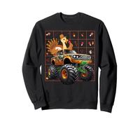 Acción de Gracias Turkey Riding Monster Truck Temporada de Cena Divertida Sudadera