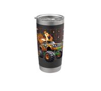 Acción de Gracias Turkey Riding Monster Truck Temporada de cena divertida Vaso térmico de acero inoxidable de doble pared