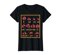 Acción de Gracias Turquía Fracción Matemáticas Divertido Maestro Enseñanza Camiseta gráfica económica, Mujer, Negro, M