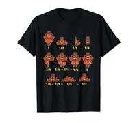 Acción de Gracias Turquía Fracción Matemáticas Divertido Profesor Hombres Mujeres Camiseta gráfica económica, Hombre, Negro, M