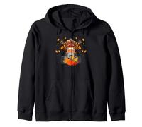 Acción de Gracias Turquía Montando Monster Truck Niños Niños Sudadera con Capucha