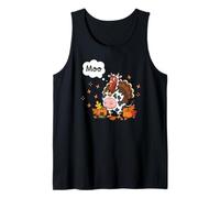 Acción de Gracias Turquía Moo Cow Divertido Hombres Mujeres Vacaciones Humor Camiseta sin Mangas