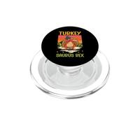 Acción de Gracias Turquía Saurus T Rex Peregrino Dinosaurio Otoño PopSockets PopGrip para MagSafe
