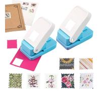 Acción de palanca perforadora cuadrada para cuadrados equiláteros, perfecta para manualidades con papel, álbumes de recortes, tarjetas de bricolaje,(Silver)