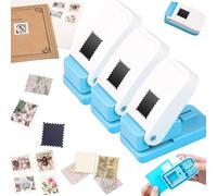Acción de palanca perforadora cuadrada para cuadrados equiláteros, perfecta para manualidades con papel, álbumes de recortes, tarjetas de bricolaje,(3Pcs Paper Punch)