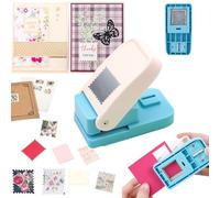 Acción de palanca perforadora cuadrada para cuadrados equiláteros, perfecta para manualidades con papel, álbumes de recortes, tarjetas de bricolaje,(1inch Stamp Punch)