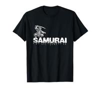 Acción de texto por goteo Samurai Camiseta