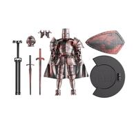 Acción Multi articulación - Figura medieval flexible, figura portátil Knight colectiva detallada, estatua ligera cabeza giratoria | modelo de estante pantalla móvil juguete común para