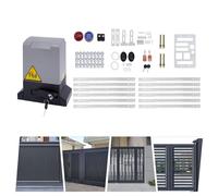 Accionamiento de puerta corredera, 800 kg, abridor de puerta corredera con 2 mandos a distancia y 2 sensores infrarrojos, 220 V 370 W, accionamiento eléctrico para puertas correderas para entradas de