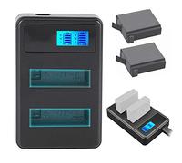 Acciones Cámara Mini USB Cargador de Batería de Doble Ranura con Pantalla LCD para Gopro 4