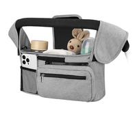 Accmor Organizador universal para cochecito con portavasos aislado, bolsa desmontable para teléfono y correa para el hombro, accesorios organizadores para cochecitos Uppababy, Baby Jogger, Britax