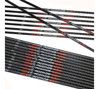 ACCMOS 24 Piezas ID 6,2 mm 3K Carbono Ejes de Flecha Spine 200 250 300 350 400 500 Tubos de Carbono para DIY Tiro con Arco Accesorios de Flechas (Spine 500)