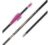 ACCMOS 6 Piezas Flechas de Tiro con Arco para Competición, Eje de Flecha de Carbono Apuntando Flechas ID 4.2 mm/0.166" Spine 400-1300 Rectitud 0.001 (Spine 700, 30 Inch)