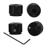 ACCOCO Juego de 4 perillas de Metal para controlar el volumen de una guitarra eléctrica, Guitarra Bass Dome Knobs Potenciómetro Cap