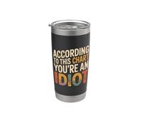 According To This Chart You're An Idiot Actitud - Vaso térmico de acero inoxidable de doble pared
