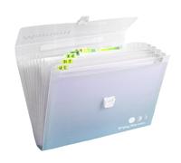 Accordion File Organizer, Large Capacity School and Offices Paper Folder, Expandable Bill Holder Desk Accessory, Perfect for Business Home Classroom Document Storage, 33x24.7x3.3cm Blue Green