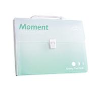 Accordion File Organizer, Large Capacity School and Offices Paper Folder, Expandable Bill Holder Desk Accessory, Perfect for Business Home Classroom Document Storage, 33x24.7x3.3cm Blue Green