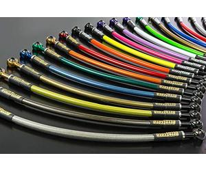 accossato accossato agf9518, Tubo de ochos Aeronautica, corrugado Morado - Banjo negro, QWERTZ S, 2 tubos, Yamaha yzf-r15 V2.0 (2012 - 2013), morado/negro