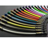 accossato agf1638 - 82 Tubo de ochos Aeronautica Para Harley Davidson FXR Super Glide Custom 1985 - 1994, rojo/oro