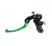 ACCOSSATO Bomba de embrague forjado 19 x 20 con cuerpo de bomba anodizado negro, palanca articulada larga verde (pulsador + palanca) para Kawasaki Z 1000 SX de 2011 a 2016, CC 1000