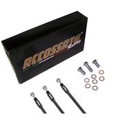 Accossato Kit completo de tubos de embrague negros MotoSuzuki -GSX1400 K1 - K8 (2001-2008), diseño C, número de tubos: 1