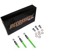 Accossato Kit completo de tubos de embrague verdes para moto Kawasaki - ZZR1100 ZX1100 C1 - D9 (1990-2001), diseño C, número de tubos: 1
