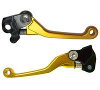ACCOSSATO Par de palancas oro para Kawasaki KX 85 desde 2001 hasta 2022 (CC 85)