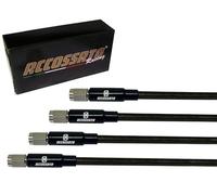 Accossato - Tubos trenzados de color negro carbono para Mitsubishi Carisma 1.8 GDi discos traseros 1997 - 1999, número de tubos: 4