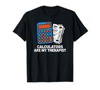 Accountant Bookkeeper Calculators Are My Therapist Camiseta