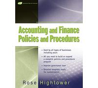 Accounting and Finance Policies and Procedures (w url)