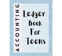 Accounting Ledger Book For Teens: Simple And Fun Budgeting For Teens/Early Financial Literacy/Social Media Earnings And Expense Tracker/Denim Design Cover