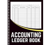 Accounting Ledger Book: Simple Account Ledger for Bookkeeping and Small Business Income Expense Account Recorder, 120 pages.