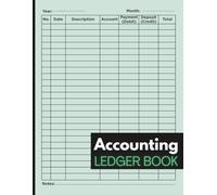 Accounting Ledger Book: Simple and Effective Accounting Ledger for Small Business, Bookkeeping, and Personal Finance | Monthly Income & Expense Tracker Log Book | Large 8.5 x 11 Format