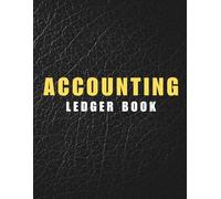 Accounting Ledger Book: Simple Income and Expense Tracker for Small Business and Personal Finance | Columnar Account Notebook for Bookkeeping | Black Leather Style Cover (8.5" x 11")