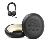 ACCOUTA Almohadillas Auriculares Reemplazo Compatible con Jabra Evolve2 65/65MS/65UC/Evolve2 40/40UC/40MS/Elite 45h Auricular Almohadillas para Auriculares con Premium Cuero proteico