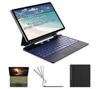 accrosoo Funda para teclado Samsung Galaxy Tab S10+ Plus/S9+ Plus/S9 FE+ Plus/S8+ Plus/S7+ Plus/S7 FE de 12.4 pulgadas, voladizo flotante magnético, panel táctil multifunción, soporte para bolígrafo S