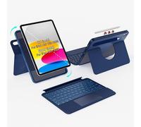 accrosoo Para iPad de 10.9 pulgadas 10ª generación 2022, soporte giratorio de 360° y desmontable para retrato y paisaje, panel táctil multigestos, ángulo de 0-170°, funda magnética de protección