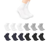 ACCRUX - 12 pares Calcetines Deportivos unisex para hombre y mujer, Calcetines Sport Alto Transpirables, Comodidad, Absorbentes y Resistentes para Uso Diario.(40-46, Surtido (12 Pares))