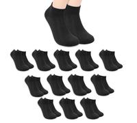 ACCRUX - 12 Pares de Calcetines Tobilleros Deportivos para Hombre, Calcetines Cortos de Mujer Transpirables y Resistentes para Running, Ciclismo (35-40, Negro (12 Pares))