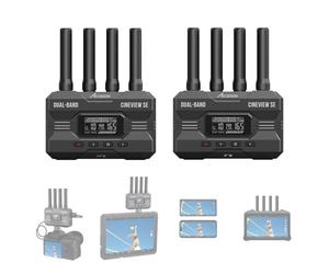Accsoon CineView SE Transmisor y Receptor de Video Inalámbrico,Transmisión de Doble Banda,Alcance de 1200 pies/350m,Latencia 0.05s&Video HD 1080P, HDMI y SDI,Soporta 4 Dispositivos