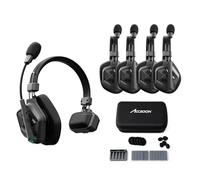Accsoon Como II Sistema Intercom Inalámbrico para 5 Personas, Kit Full-Duplex (1H4R), Cancelación de Ruido ENC, Autonomía 17h para Cine y Eventos en Directo