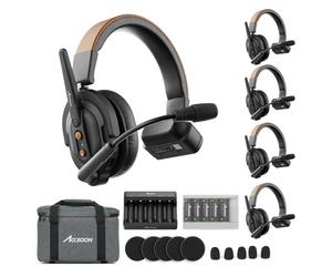 Accsoon - Kit como SE 1H4R (1 H + 4 R) - Incluye un Auricular anfitrión y Cuatro Auriculares remotos - Diseño ergonómico - Alcance de 400 Metros