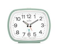 Acctim Camille Reloj despertador analógico de cuarzo con manecillas luminosas y bisel cromado (salvia)