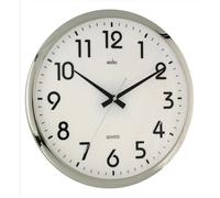 Acctim Orion Silent Wall Clock Chrm/Wht NUEVO