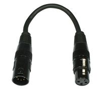 Accu Cable AC-DMXT/5M3F - Cable DMX para micrófono (adaptador, macho/hembra), color negro