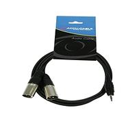 Accu Cable AC-J3S-2XM - Cable para altavoz XLR a mini jack TS (3.5 mm, macho, 1.5 m), negro