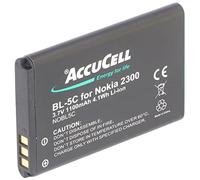 AccuCell Batería compatible con Nokia 6230, BL-5C, 1100 mAh