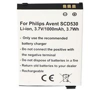 AccuCell - Batería para Philips Avent SCD530 (ion de litio, 3,7 V, 1000 mAh, 3,7 Wh)