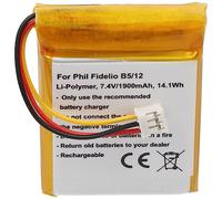 AccuCell - Batería para Philips Fidelio B5/12 (polímero de litio, 7,4 V, 1900 mAh, 14,1 Wh)