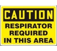 Accuform"Caution Respirators Required in This Area" Safety Sign, Aluma-Lite, 10 x 14 Inches (MPPE440XL)